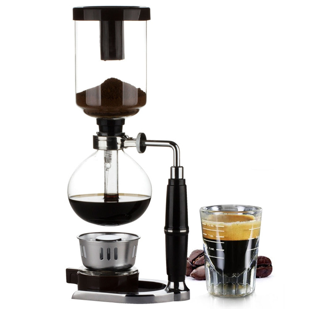 KLARSTEIN Syphon Vacuum Electric Coffee Maker w/ Auto & Manual Mode, Black