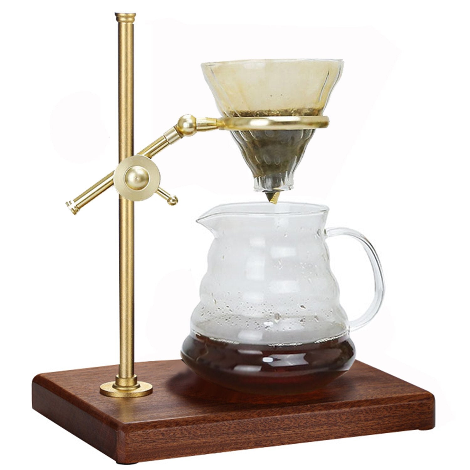 pour over coffee maker set glass carafe 600ml No Filter